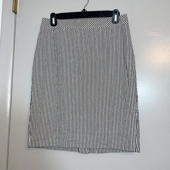 J.Crew Factory Cotton Striped Pencil Skirt Size 4 - Picture 1 of 5